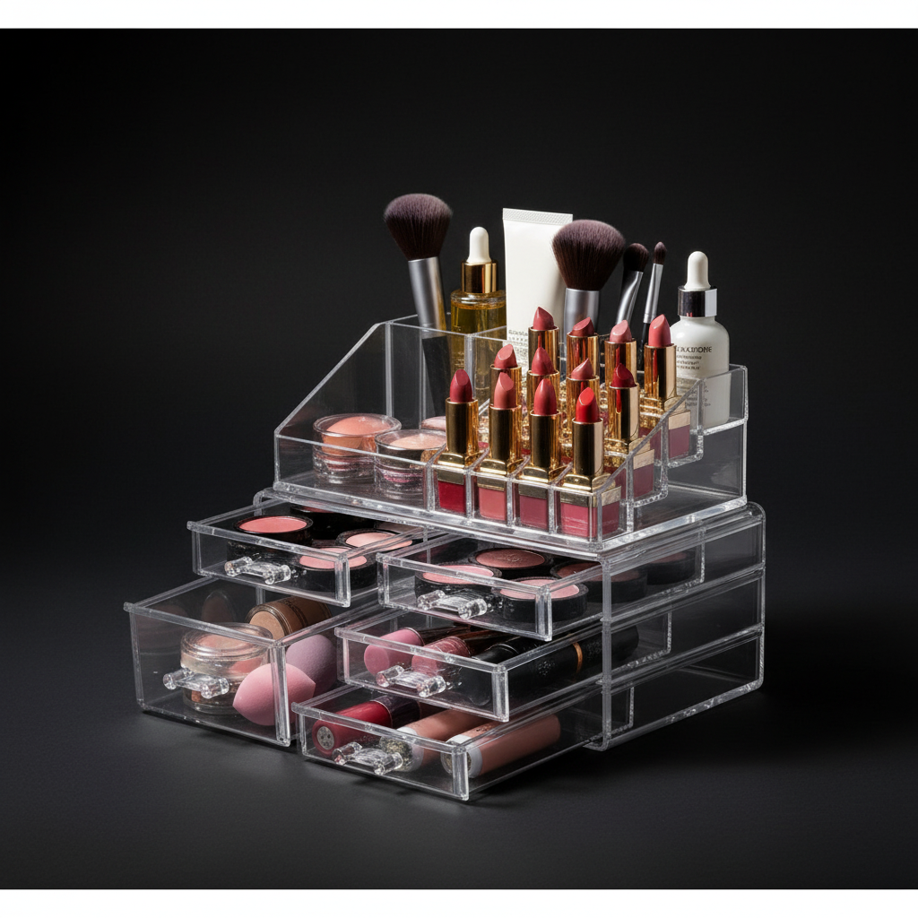 Acrylic Cosmetic Storage Box 5 Drawers GW-811 - premium product shot